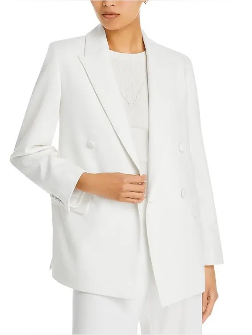 New Rosetta Getty white double breasted blazer size 12 FLAW